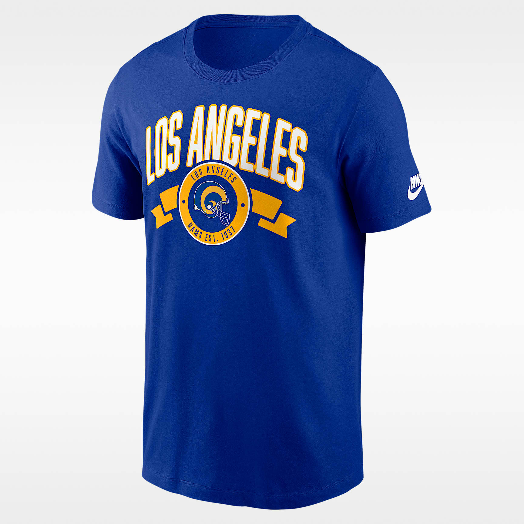 ナイキ NFL プリントチームロゴ ラムズ アメフトゲームシャツ XL 5459 Los Angeles Rams Rewind Front And Back Hit Essential Men's Nike